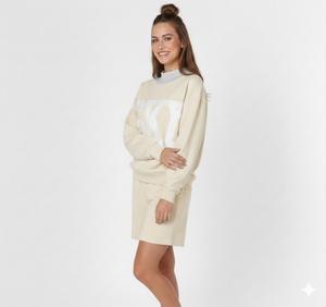 Conjunto de 2 Piezas para Mujer, Jersey de Cuello Alto y Manga Larga con Pantalones Cortos, Transpirable, Suave, Tejido, Impermeable y Ecológico para Invierno - Product Image 1