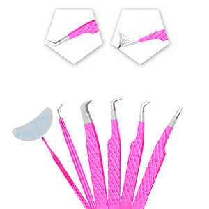 Pinzas de Acero Inoxidable de Marca Privada para Extensión de Pestañas, Punta de Fibra, Antiestáticas, Duraderas, Precisas, No Corrosivas - Product Image 1