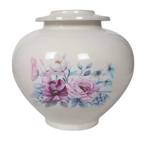 Image la plus vendue Les urnes de crémation avec des motifs papillon et ciel sont des vaisseaux commémoratifs utilisés pour contenir les cendres d'un défunt - Product Image 5