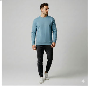 Sweat-shirts personnalisés pour hommes en gros – Pulls unis à col rond et sweats à capuche avec logo personnalisé – Fabricant OEM de sweats pour hommes - Product Image 4