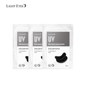 LIGHTEYES Parches Negros Sin Pelusa Resistentes a la Cola UV para Extensiones de Pestañas, Parches para Debajo de los Ojos, 50 Pares/Caja - Product Image 3