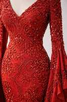 Robe longue élégante chrétienne grande taille avec soutien-gorge intégré, couleur personnalisable, modeste, broderie appliquée de sequins, col en V, manches longues