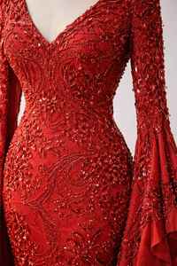 Robes de mariée chrétiennes en gros, robes de mariée modestes longues avec appliqués, robes de mariée musulmanes à manches longues - Product Image 2