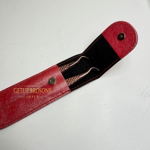 Pince à épiler pour cils GETUP BROSONS IMPEX de haute qualité, en acier inoxydable courbé, couleurs or rose plasma, pointe lisse, poignée diamantée - Product Image 5
