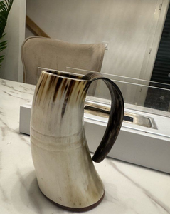 Mug à café artisanal en corne de buffle écologique, design élégant motif ange animal, haute qualité, personnalisable - Product Image 4