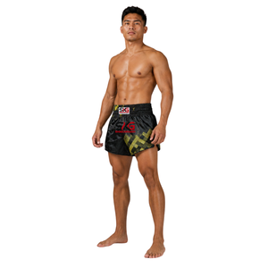 Pantalones Cortos de Entrenamiento de Muay Thai de Poliéster/Satén, Cintura Elástica, Transpirables, de Secado Rápido, Ligeros, para Artes Marciales Mixtas - Product Image 5