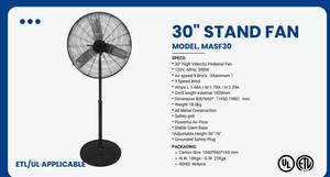 Ventilateur d'extraction mural à flux axial industriel OEM ODM, souffleur électrique haute vitesse pour usage commercial GAPIDF000 - Product Image 3