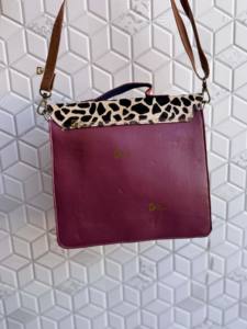 Nouveau sac à main en cuir recyclé de style western, sac à main multicolores pour femmes, sac à bandoulière élégant en fourrure de vache, multi-usages - Product Image 4