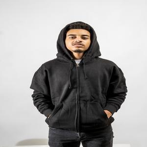 Sudadera con capucha unisex de 320 GSM, 100% algodón, con cremallera, de peso medio, corte regular, para impresión digital, ecológica. - Product Image 3