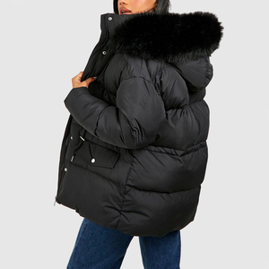 Elite Hot Sale Wholesale <b>Womens</b> <b>Winter</b> Long Casual <b>Jacket</b> Hooded Zipper <b>Warm</b> Parka Slim Fit Long Sleeved Pocket Factory Direct - Product Image 1