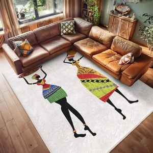 Alfombra Étnica Africana – Alfombra Antideslizante Elegante para Sala de Estar y Dormitorio, Alfombra Suave y Moderna para Decoración del Hogar - Product Image 4