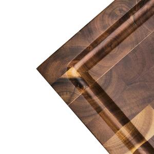 Planche à découper classique en bois d'acacia, faite à la main, durable, forme rectangulaire, épaisseur 1,2 cm, passe au lave-vaisselle, pour usage domestique et en restaurant - Product Image 2