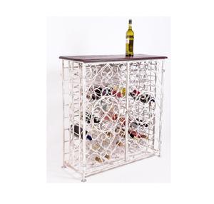 Porte-bouteilles moderne pour comptoir, noir mat, 6 bouteilles, support en métal avec étagère et plateau pour tire-bouchon, pour bar à domicile - Product Image 1