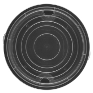 Black <b>Plastic</b> Takeaway Bowl With Clear <b>Lid</b> Disposable Food <b>Container</b> Modern Style,50oz - Product Image 4
