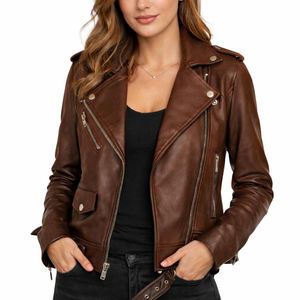 Veste en cuir véritable pour femme, vêtement d'extérieur chaud et confortable, idéal pour le temps froid - Product Image 4