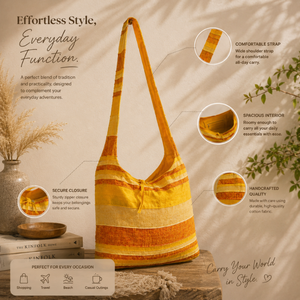 Hemp Sling <b>Bag</b> for Women | Eco Friendly Crossbody Shoulder <b>Bag</b> with Spacious Design | Lightweight Casual <b>Bag</b> for Travel Shopping - Product Image 5