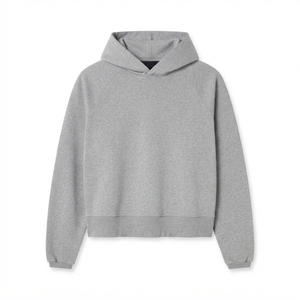 Sudadera con Capucha Corta de Manga Raglán para Hombre, Sudadera con Capucha Unisex, Sudadera Informal de Color Sólido, Prenda Transpirable para Otoño - Product Image 5