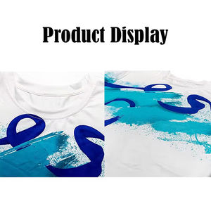 Camiseta Deportiva Casual de Manga Corta con Cuello Redondo, Sublimada, 100% Algodón, Tejido de Rizo, Talla Grande, Secado Rápido para Hombre - Product Image 3