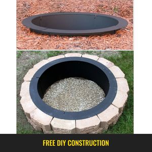 36-Inch Outer & 30-Inch Inner Diameter Fire Pit <b>Ring</b> 3.0mm <b>Thick</b> Solid Steel Insert Heavy Duty Fire Pit Liner for DIY Camp - Product Image 3