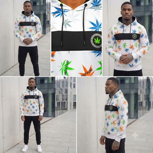 Sweat à capuche personnalisé OEM pour homme, en tissu tricoté 100% coton blanc d'hiver, avec logo imprimé par sublimation sur le devant et doublure. - Product Image 6