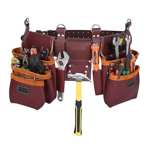 Professional High Quality Leather <b>Tool</b> Pouches Set Belt Custom Branding for Construction <b>Carpenter</b> Electrician <b>Tool</b> belt - Product Image 2