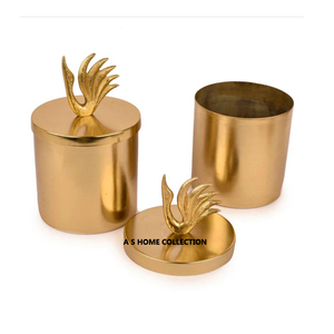 Boîte en bois de qualité à succès avec couvercle métallique texturé pour les fêtes à domicile et les décorations de table - Product Image 4