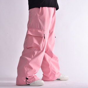 Pantalones de Esquí para Adultos, Impermeables, con Cierre de Cordón, Estilo Cargo, Holgados, para Snowboard - Product Image 1