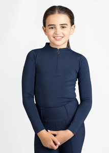 Haut de base pour l'équitation pour enfants en tissu extensible doux et confortable, respirant et confortable - Product Image 4