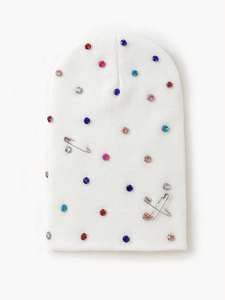 Gorro de Punto con Pedrería Estilo Y2K para Mujer, con Detalle de Imperdible, para Deportes al Aire Libre y Uso Casual - Product Image 6