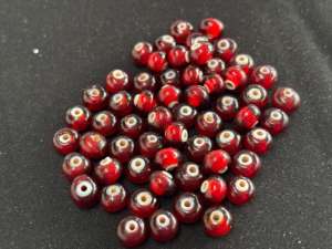 White Heart <b>Red</b> Glass Beads Classic Trade Style Heart Beads for Jewelry Making, <b>Bracelets</b> & Necklaces - Product Image 4