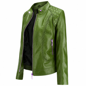 Chaqueta de Cuero Premium para Mujer, Cuero Genuino de Alta Calidad, Corte Ajustado, Logotipo Personalizado, Manga Larga, Venta al Por Mayor, Moda de Invierno para Exteriores - Product Image 3