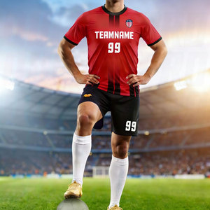 Maillot de football personnalisé avec design dégradé, nom et numéro personnalisés, logo d'équipe brodé, maillot de football athlétique pour hommes, femmes et jeunes - Product Image 5