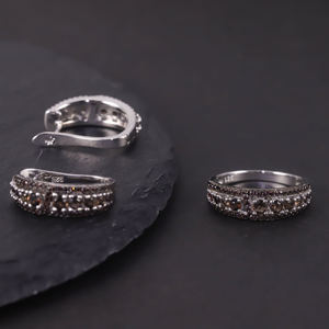 Pendientes de Aro de Oro Blanco con Diamantes para Mujer, Corte Brillante Redondo, Color G, Diamantes Naturales, Estilo Clásico para Uso Diario - Product Image 2