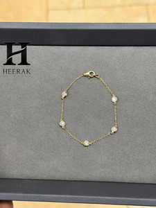 14K <b>Gold</b> Diamonds by the Yard Bracelet Lab Grown Diamond Bezel <b>Set</b> Wholesale Jewelry Manufacturer - Product Image 2
