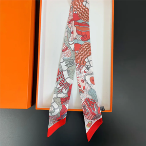 2026 New Luxury Hair Ribbon <b>Scarf</b> Women Neck Tie Bag Scarfs Satin <b>Silk</b> Skinny Headscarves Ladies Foulard Floral Bands 90*5cm - Product Image 6