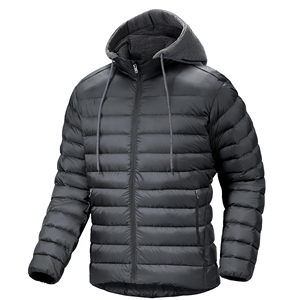 Premium Men's Hooded Puffer <b>Jacket</b> Lightweight Quilted Warm Outerwear Front Logo Outdoor Cold Weather Travel Wear winter <b>jacket</b> - Product Image 6