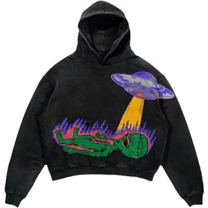 Sweat à capuche personnalisé avec imprimé graphique gothique, style grunge, surdimensionné, streetwear Harajuku pour hommes, sweat à capuche pour l'hiver et Halloween - Product Image 3