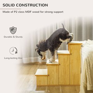 Scaletta per Animali Domestici con Rivestimento Imbottito per Cani e Gatti fino a 10 kg, Prodotto Naturale per Arredamento per Animali - Product Image 6
