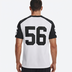 Camiseta de Fútbol Americano Personalizada con Nombre y Número, Camiseta de Fútbol Americano OEM para Hombre, Camisetas Deportivas con Cuello Redondo - Product Image 2
