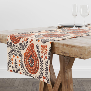 Indian Exporter Luxury Cotton Table Runner Custom Embroidery Wedding Table Linen Decorative Piece - Product Image 1