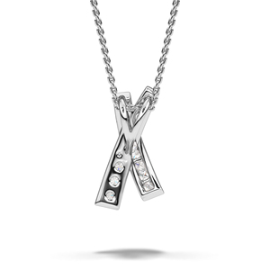 Collier pendentif en diamant de laboratoire 14K, design élégant en barre superposée avec chaîne, style minimaliste moderne, bijoux fins de qualité supérieure - Product Image 1