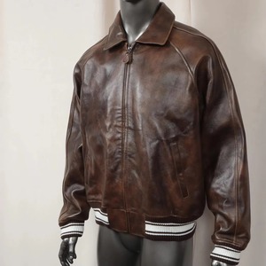 Veste pour homme unie la plus vendue, style streetwear, avec broderie, manches en cuir, personnalisable, type baseball, universitaire, Letterman, Varsity - Product Image 4