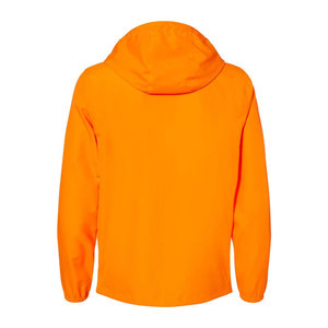 <b>White</b> Full-Zip Windbreaker Jacket with Hoodies Independent Trading Co Lightweight Water-Resistant Windbreaker Full-Zip Jacket - Product Image 6