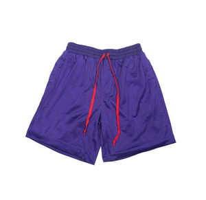 Shorts de sport, de basketball et de streetwear personnalisés à double couche, avec impression par transfert thermique, respirants, à taille élastique, en toile et polyester, avec une entrejambe de 5 pouces - Product Image 4