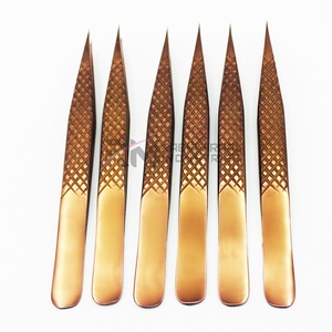 RMI Wholesale Private Label Long <b>Boot</b> Eyelash Extension Volume Tweezers Stainless Steel with Pointed Fiber Tip - Product Image 2