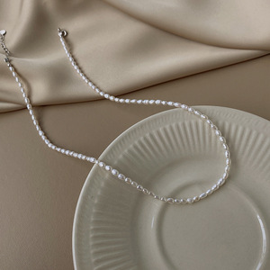 Collier de perles de haute qualité pour bébé, 3-4 mm, en argent S925, avec chaîne simple et fermoir de type 'good young' à faible brillance - Product Image 4