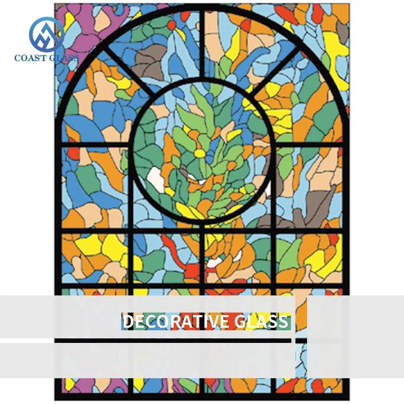 Decoração Vitral Handmade Teto Cúpula Decorativa Clarabóia Edifício Janela De Vidro Decorativo