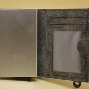 Genuine Leather <b>Wallet</b> Unisex Minimalist Buckle Closure Short Length Daily Use Durable Design - Product Image 5