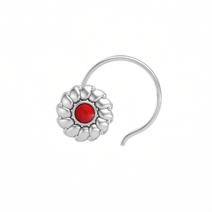 Pendiente de Nariz con Forma Redonda de Plata de Ley 925 de Indian Mores para Mujeres y Niñas - Product Image 3
