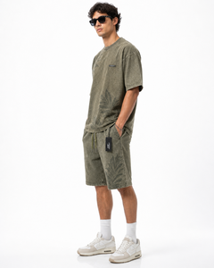 Conjunto de Verano para Hombre de Calidad Superior, Lavado Ácido, Estilo Casual, Cintura Alta, Color Sólido, 100% Algodón, Transpirable, de Secado Rápido - Product Image 3